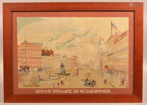 1848 Pictorial Needlework Union Square in Midsummer.