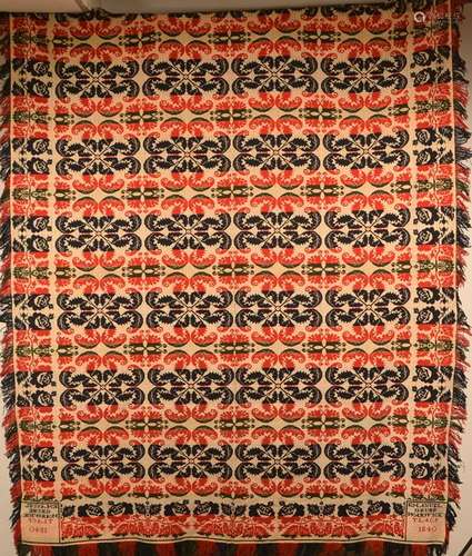 Emanuel Grube 1840 Lancaster County, PA Coverlet.