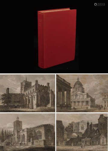 1804年伦敦Vernor and Hood出版《乔治三世时期大伦敦版画集》红色硬皮精装本一册全。