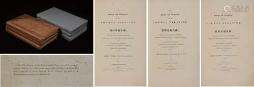 1816-1823年伦敦Nichols, Son, & Bentley出版《达勒姆郡帕拉蒂尼的历史与古迹》硬皮精装本一组3册。