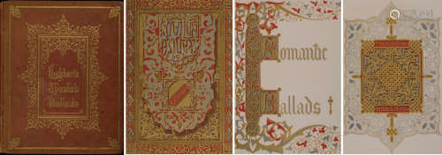 欧文·琼斯设计的人生第一部著作——1841年伦敦John Murray出版《历史与浪漫--西班牙古代民谣》硬皮精装本你一册。