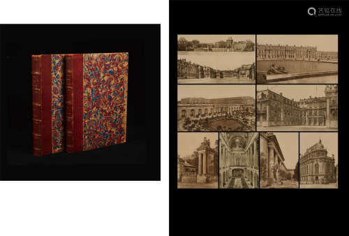 1840年巴黎LIBRAIRIE CENTRALE DES BEAUX-ARTS出版《凡尔赛宫艺术巨幅版画集》硬皮精装本一套两册全。
