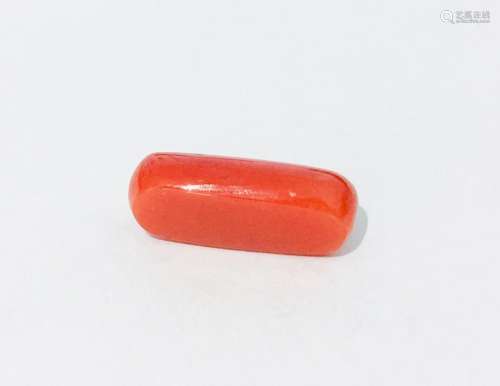Certified 100% Natural 5.92ct Oval Coral. AAA Gem