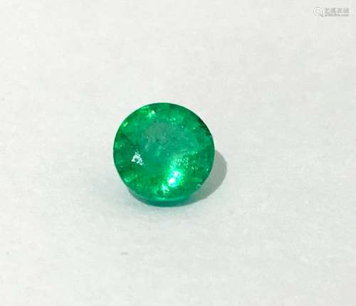 1.30 Carat Natural Loose Emerald Gemstone. AAA 7.00mm