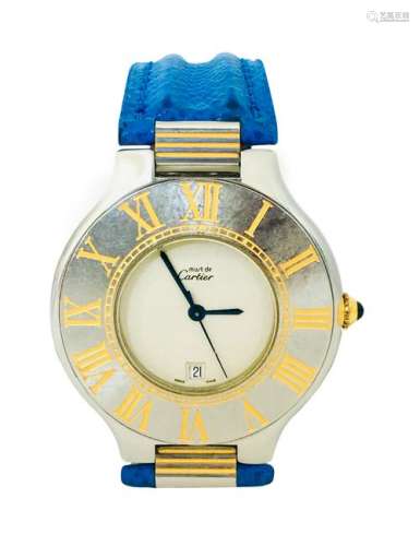 Cartier 21 Must de Cartier, Gold & Steel Date Watch
