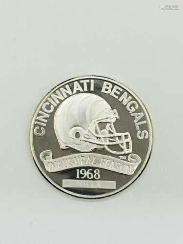 Cincinnati Bengals Inaugural season Silver Coin 1968