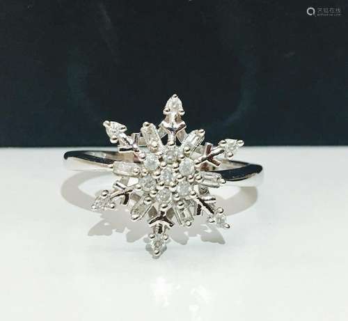 14K 1/2 carat F color diamond ring