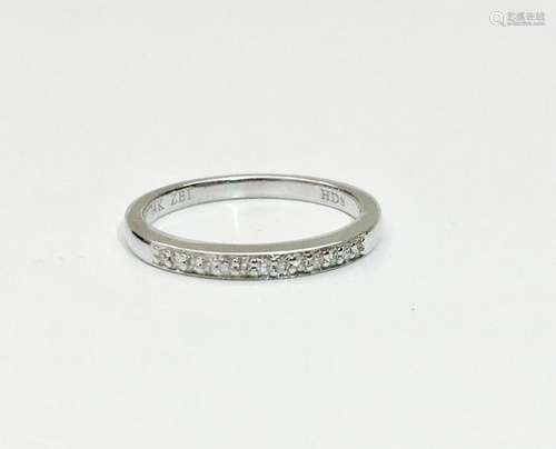 14K white gold and VS/F Diamond wedding band