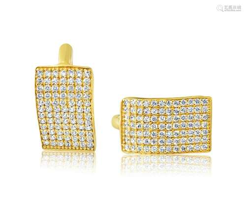 Dubai, 18K Yellow Gold & 2.00 CT Diamond Earrings