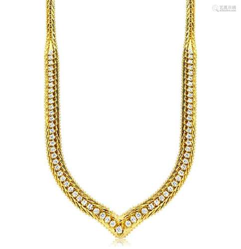 Made in Italy 14K Yellow Gold & 3.00 CT Diamond Neckace