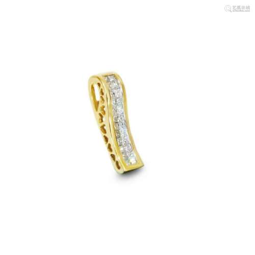 14k Yellow Gold, VS-SI Diamond Pendant