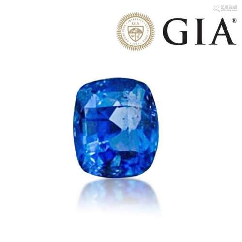 GIA certified, 7.02 carat no heat blue sapphire loose