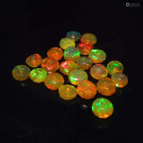 5.86 Ct Natural 22 Drilled Faceted  Fire Opal Beads
