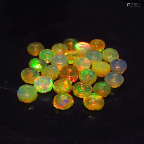 6.00 Ct Natural 26 Drilled Faceted  Fire Opal Beads