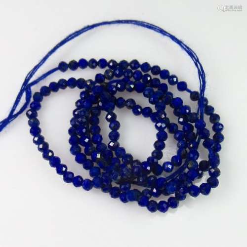 8.76 Ct Genuine 168 Lapis Round Cut Beads
