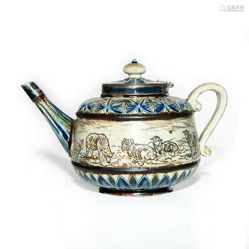 HANNAH BARLOW DOULTON LAMBETH ART NOUVEAU TEAPOT