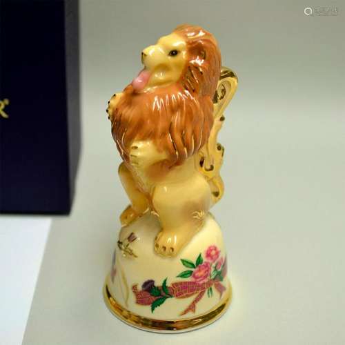 ROYAL WORCESTER PORCELAIN LION CANDLE SNUFFER