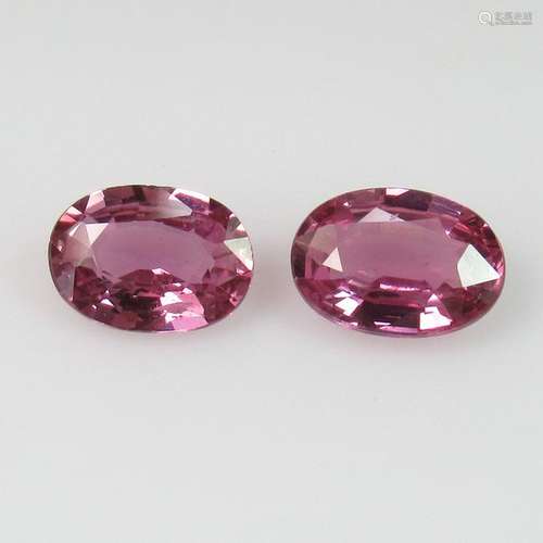 1.81 Ct Natural Pink Sapphire Oval Pair