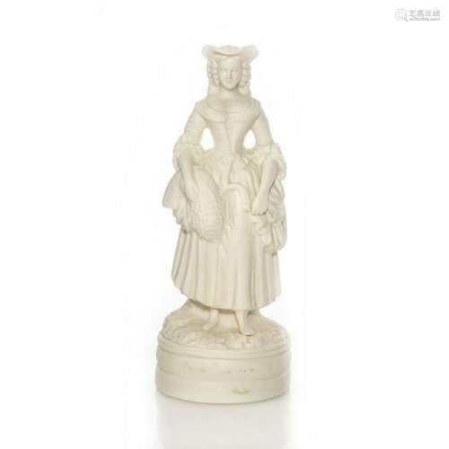 PARIAN PORCELAIN WOMAN IN LACE CORSET DRESS