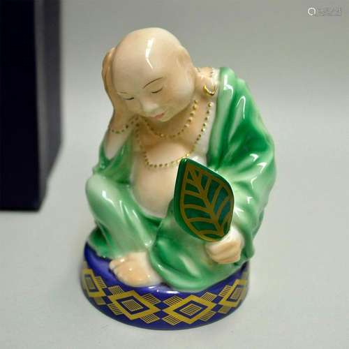 ROYAL WORCESTER PORCELAIN SLEEPING BUDDHA CANDLE