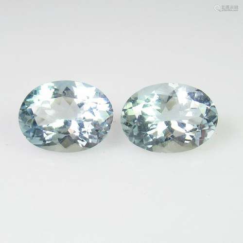 2.70 Ct Natural Aquamarine Oval Pair