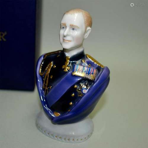 ROYAL WORCESTER PORCELAIN DUKE OF EDINBURGH CANDLE