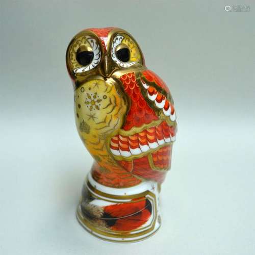 ROYAL WORCESTER PORCELAIN TAWNY OWL CANDLE SNUFFER