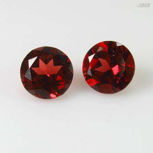 3.20 Ct Natural Red Garnet Round Pair