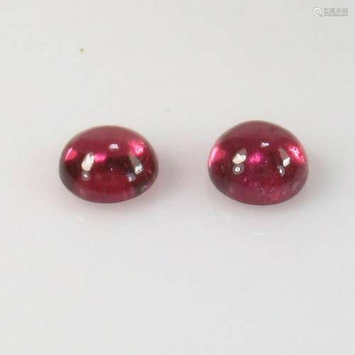 2.47 Ct Natural Rhodolite Garnet Round Pair