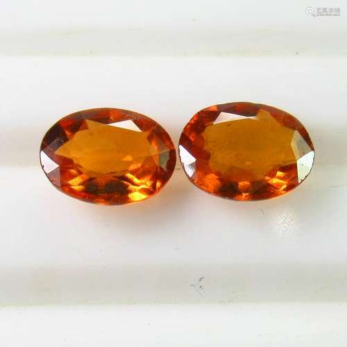 4.24 Ct Natural Hessonite Garnet Oval Pair