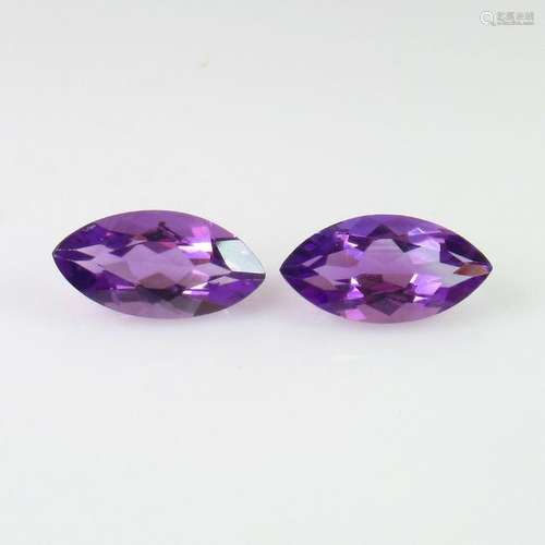 3.73 Ct Natural Purple Amethyst Marquise Pair