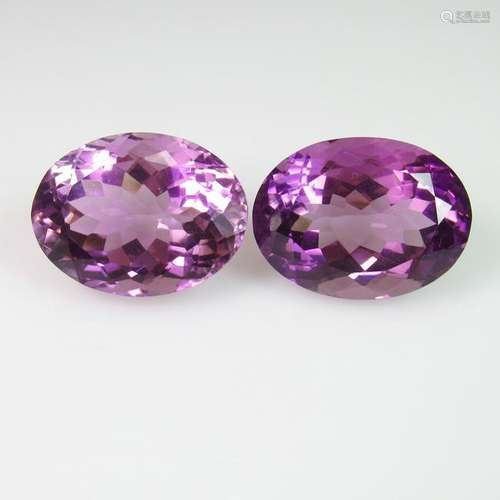 20.84 Ct Natural Purple Amethyst Oval Pair