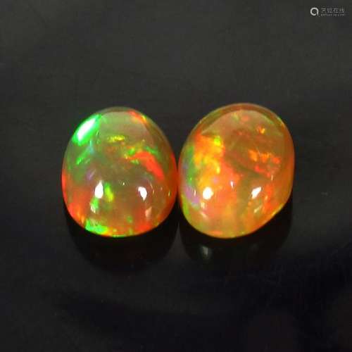 2.10 Ct Natural Ethiopian Multi-Color Fire Opal Oval