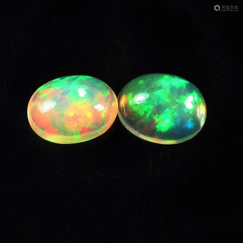 3.42 Ct Natural Ethiopian Multi-Color Fire Opal Oval