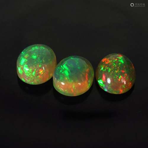 3.92 Ct Natural Ethiopian Multi-Color Fire Opal Oval