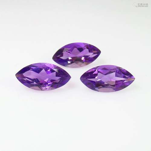 5.24 Ct Natural Purple Amethyst Marquise Set