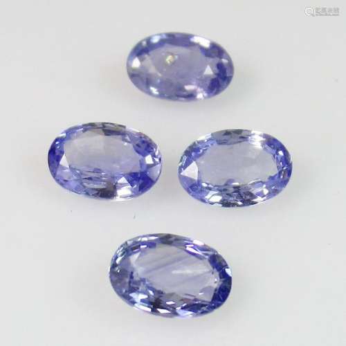 2.45 Ct Natural Bue Sapphire Oval Set