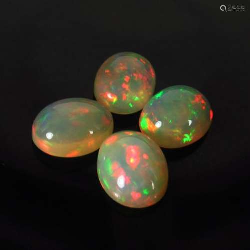 5.37 Ct Natural Ethiopian Multi-Color Fire Opal Oval