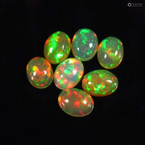 6.03 Ct Natural Ethiopian Multi-Color Fire Opal Oval