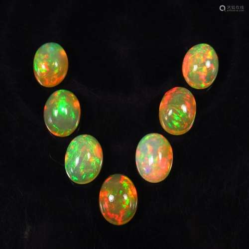 7.30 Ct Natural Ethiopian Multi-Color Fire Opal Oval