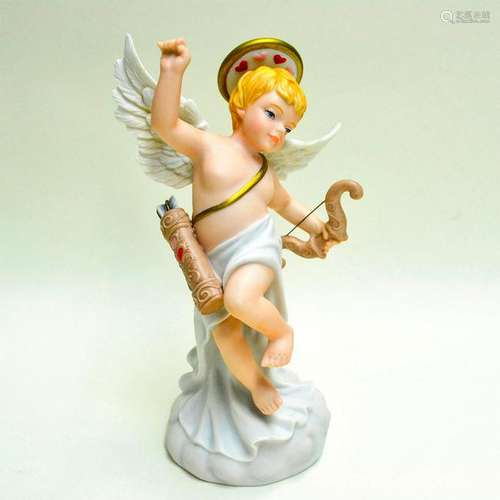 RNR PORCELAIN CUPID OF LOVE CHERUB FIGURINE