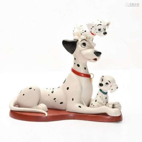 DISNEY CLASSICS GROUP FIGURINE, PROUD PONGO & PUPPIES