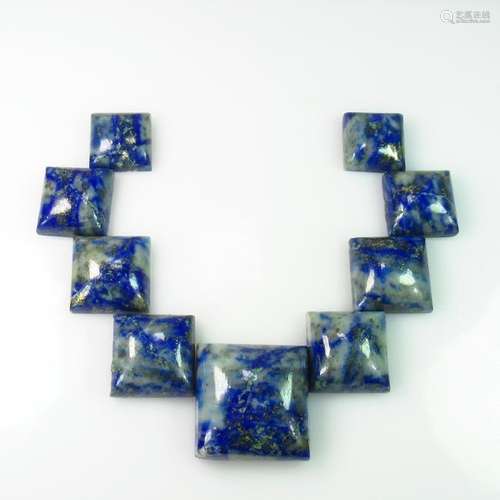 119.47 Ct Natural 9 Blue Lapis Lazuli Square Set