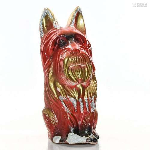 CHALKWARE FIGURE, DOG STANDING