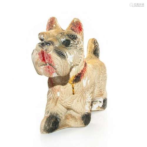 CHALKWARE FIGURE, DOG STANDING