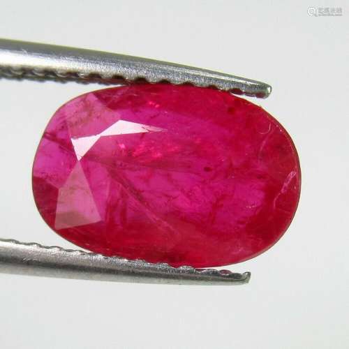1.71 Ct Natural Red Ruby Oval Cut