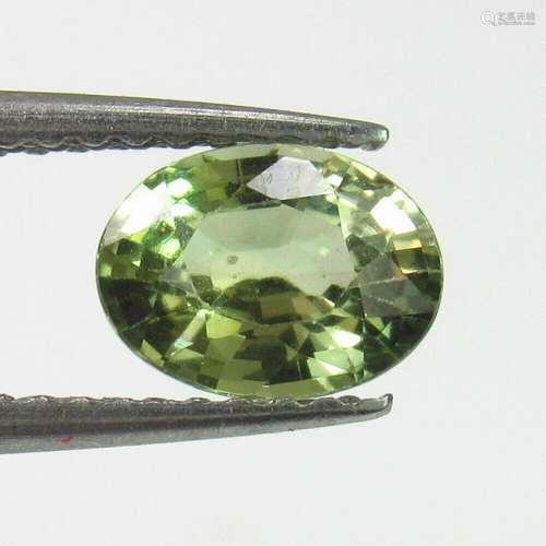 1.09 Ct Natural Green Sapphire Oval Cut