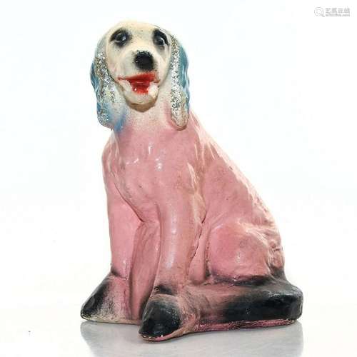 CHALKWARE FIGURINE, DOG