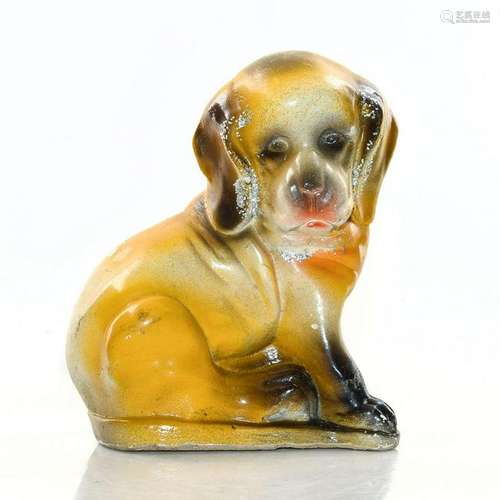 CHALKWARE FIGURINE, DOG