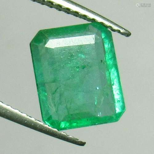2.07 Ct Natural  Zambian Emerald Octagon Cut